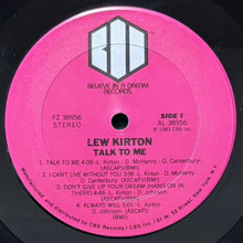 画像をギャラリービューアに読み込む, LEW KIRTON / TALK TO ME
