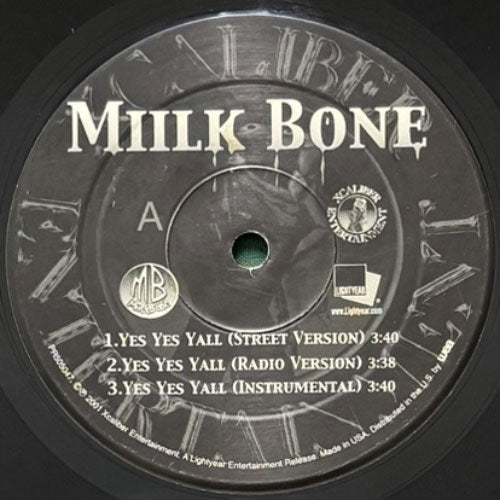 Miilkbone Rapper Logo MIILKBONE / YES YES YALL/DEAR SLIM – VINYL CHAMBER