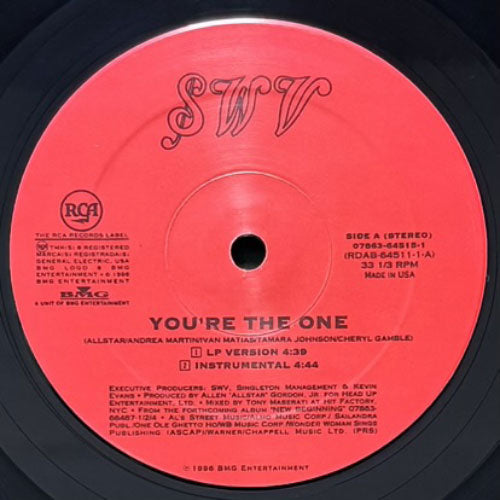 SWV / YOU'RE THE ONE – VINYL CHAMBER