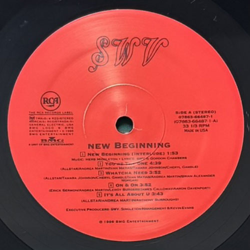 ⭐︎激レア盤⭐︎ SWV / New Beginning （送料無料） SWV / NEW BEGINNING – VINYL CHAMBER