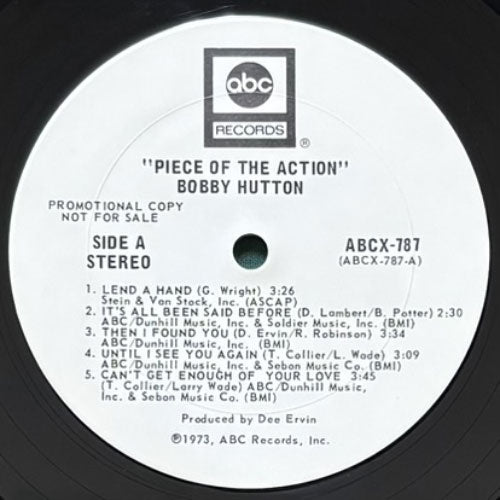 BOBBY HUTTON / PIECE OF THE ACTION – VINYL CHAMBER