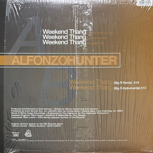 ALFONZO HUNTER / WEEKEND THANG – VINYL CHAMBER