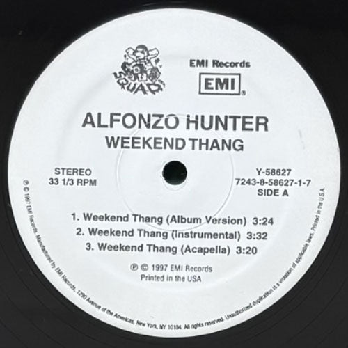ALFONZO HUNTER / WEEKEND THANG – VINYL CHAMBER