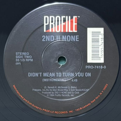 2ND II NONE / DIDN'T MEAN TO TURN YOU ON – VINYL CHAMBER