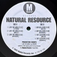 画像をギャラリービューアに読み込む, NATURAL RESOURCE / I LOVE THIS WORLD/BUM DEAL REMIX/THEY LIED REMIX
