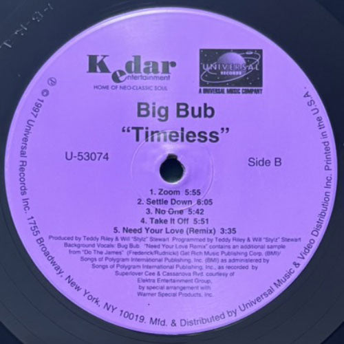 Timeless/Big Bub：未開封CD BIG BUB / TIMELESS – VINYL CHAMBER