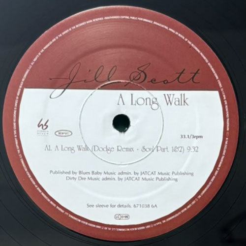 JILL SCOTT / A LONG WALK – VINYL CHAMBER