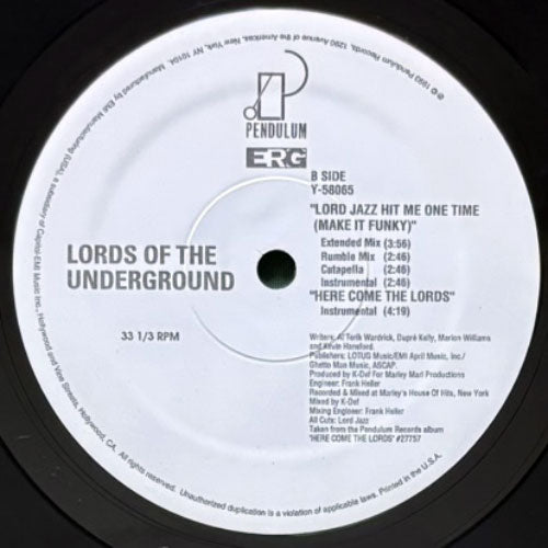 LORDS OF THE UNDERGROUND / HERE COME THE LORDS/LORD JAZZ HIT ME