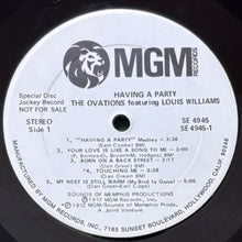画像をギャラリービューアに読み込む, OVATIONS featuring LOUIS WILLIAMS / HAVING A PARTY
