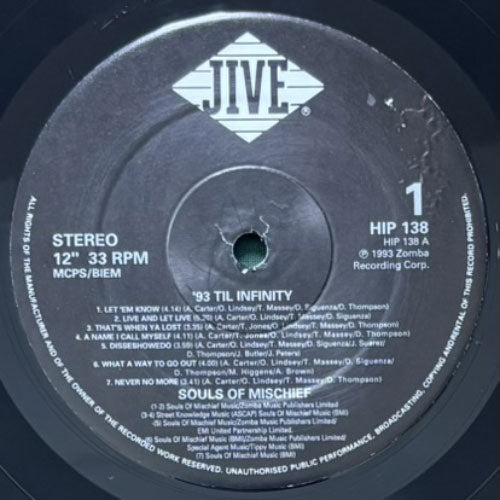 SOULS OF MISCHIEF / '93 'TIL INFINITY – VINYL CHAMBER