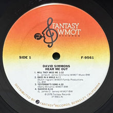 画像をギャラリービューアに読み込む, DAVID SIMMONS / HEAR ME OUT
