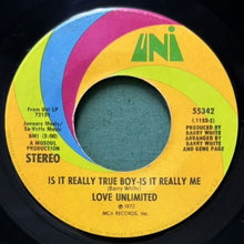 画像をギャラリービューアに読み込む, LOVE UNLIMITED / IS IT REALLY TRUE BOY-IS IT REALLY ME/ANOTHER CHANCE
