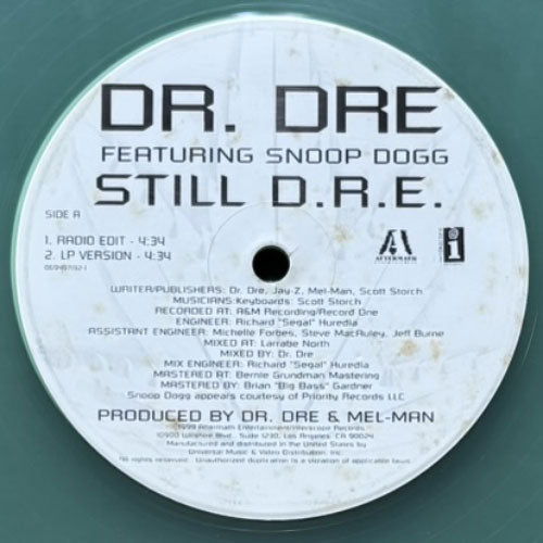 DR. DRE featuring SNOOP DOGG / STILL D.R.E. – VINYL CHAMBER
