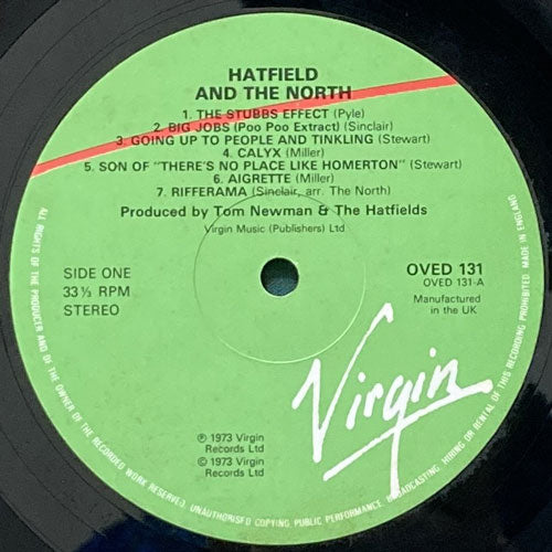 same / HATFIELD & THE NORTH 帯付LP HATFIELD AND THE NORTH / S/T – VINYL CHAMBER