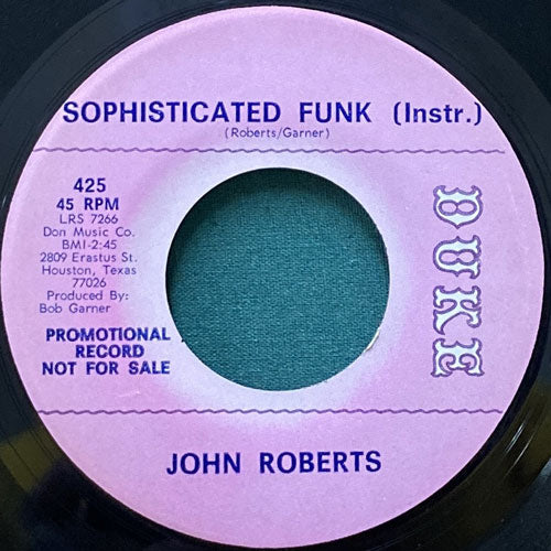 JOHN ROBERTS / SOCKIN' 1-2-3-4/SOPHISTICATED FUNK