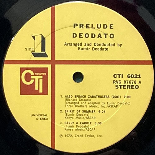 オファー deodato preludeレコード 価格