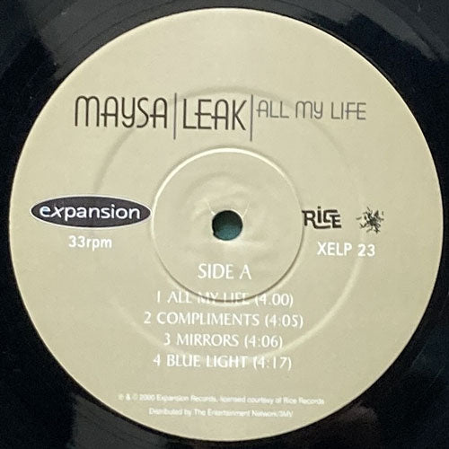 MAYSA LEAK / ALL MY LIFE – VINYL CHAMBER