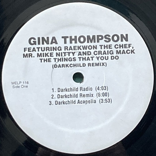 GINA THOMPSON featuring RAEKWON THE CHEF, MR. MIKE NITTY AND CRAIG MACK / THE THINGS YOU DO (DARKCHILD REMIX)