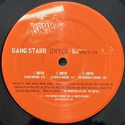 GANG STARR / FULL CLIP/DWYCK – VINYL CHAMBER