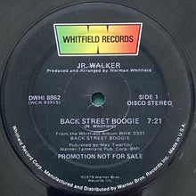 画像をギャラリービューアに読み込む, JR. WALKER / BACK STREET BOOGIE/DON&#39;T LET ME GO ASTRAY
