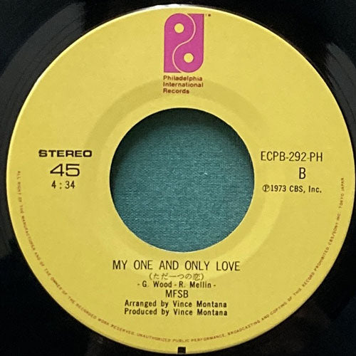 MFSB featuring THE THREE DEGREES / LOVE IS THE MESSAGE/MY ONE AND
