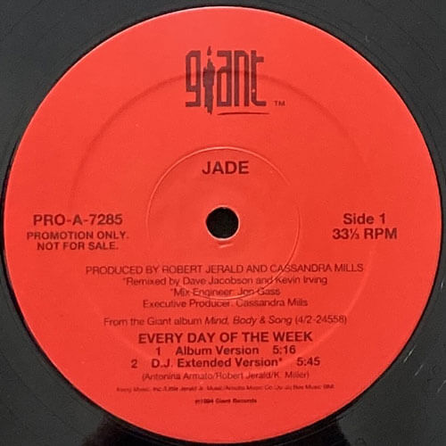 JADE / EVERY DAY OF THE WEEK – VINYL CHAMBER