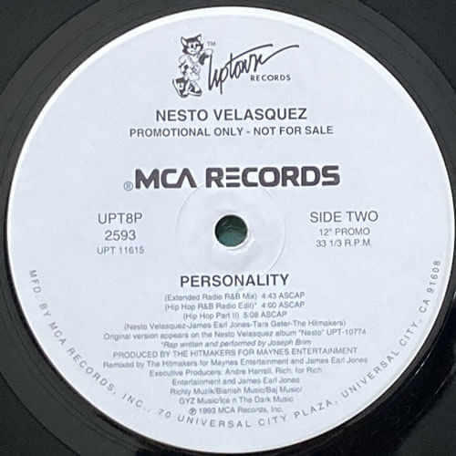【R&B】NESTO VELASQUEZ / PERSONALITY Nesto Velasquez – Personality – Vinyl (12