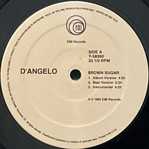 2LPプロモUSオリジ D'Angelo Brown Sugar 送料込 D'ANGELO / BROWN