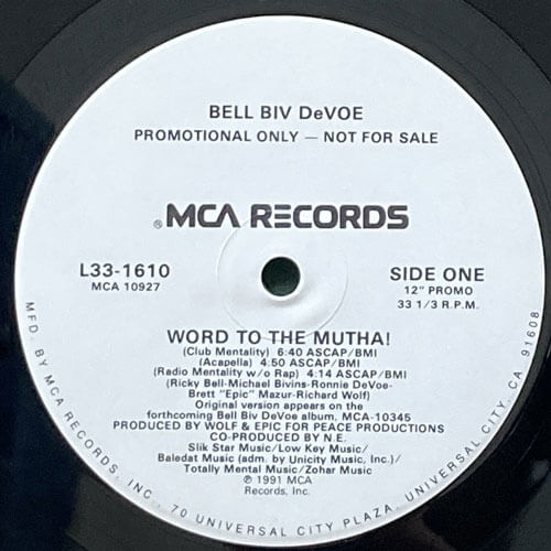 BELL BIV DEVOE / WORD TO THE MUTHA!