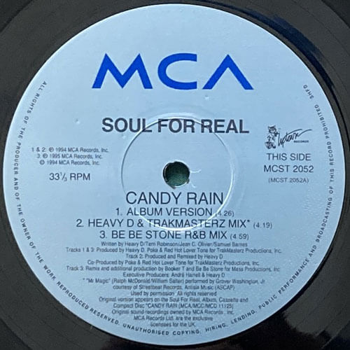 SOUL FOR REAL / CANDY RAIN – VINYL CHAMBER