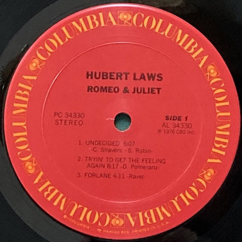 HUBERT LAWS / ROMEO & JULIET – VINYL CHAMBER