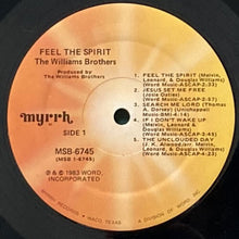 画像をギャラリービューアに読み込む, WILLIAMS BROTHERS / FEEL THE SPIRIT
