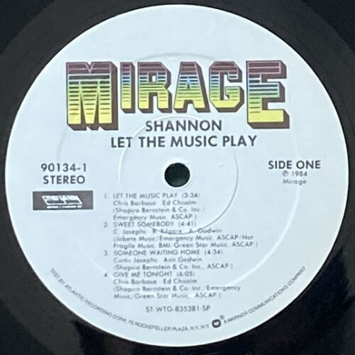 SHANNON / LET THE MUSIC PLAY – VINYL CHAMBER