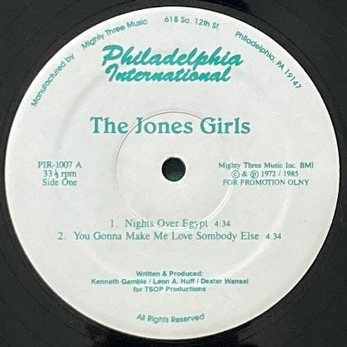 JONES GIRLS / NIGHTS OVER EGYPT/YOU GONNA MAKE ME LOVE SOMEBODY ELSE/THIS FEELING'S KILLING ME/YOU CAN'T HAVE MY LOVE