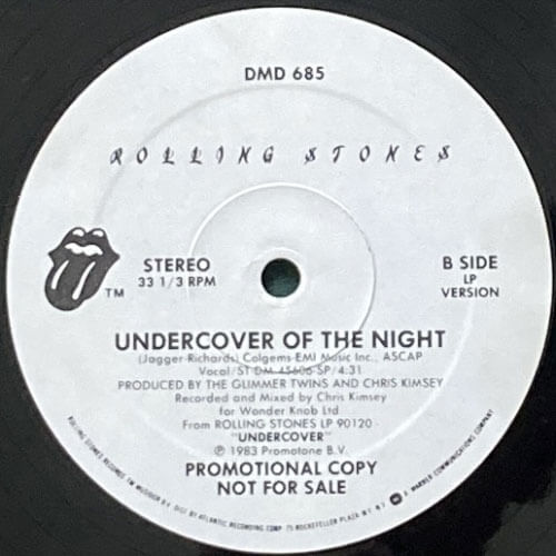 ROLLING STONES / UNDERCOVER OF THE NIGHT VINYL CHAMBER