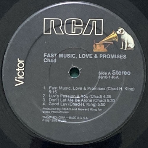 CHAD / FAST MUSIC, LOVE & PROMISES – VINYL CHAMBER