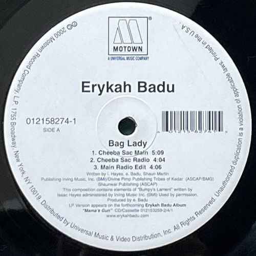 ERYKAH BADU / BAG LADY