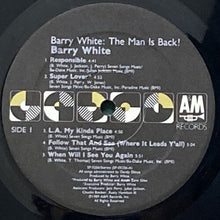 画像をギャラリービューアに読み込む, BARRY WHITE / BARRY WHITE: THE MAN IS BACK!
