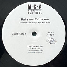 画像をギャラリービューアに読み込む, RAHSAAN PATTERSON / THE ONE FOR ME
