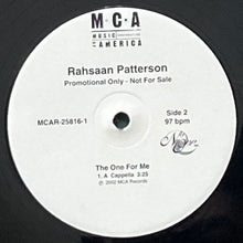 画像をギャラリービューアに読み込む, RAHSAAN PATTERSON / THE ONE FOR ME
