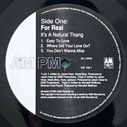 FOR REAL / IT'S A NATURAL THANG – VINYL CHAMBER