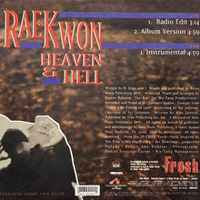 画像をギャラリービューアに読み込む, RAEKWON featuring GHOSTFACE KILLAH / HEAVEN &amp; HELL
