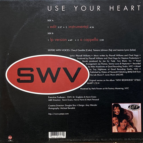 SWV USE YOUR HEART VINYL CHAMBER Swv use your heart vinyl chamber